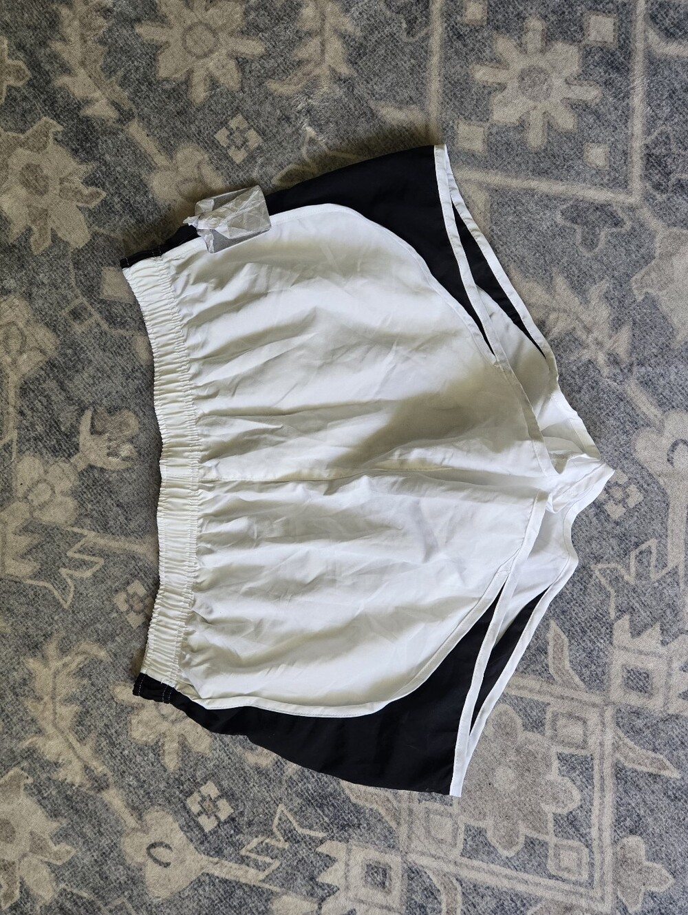 Women’s Two-Tone Athletic Shorts — White and Black